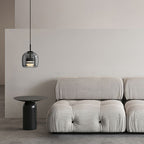 June Suspension Luminaire Design Verre Gris Fumé