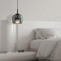 June Suspension Luminaire Design Verre Gris Fumé