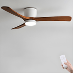 Ventilateur de plafond nordique en bois Ezra avec lumière