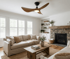 Ventilateur de plafond Finn à pales effet bambou avec lumière