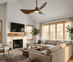 Ventilateur de plafond Finn à pales effet bambou avec lumière
