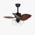 Plafonnier Ventilateur Florence en Bois Vintage