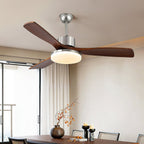 Plafonnier ventilateur moderne Orvian en bois