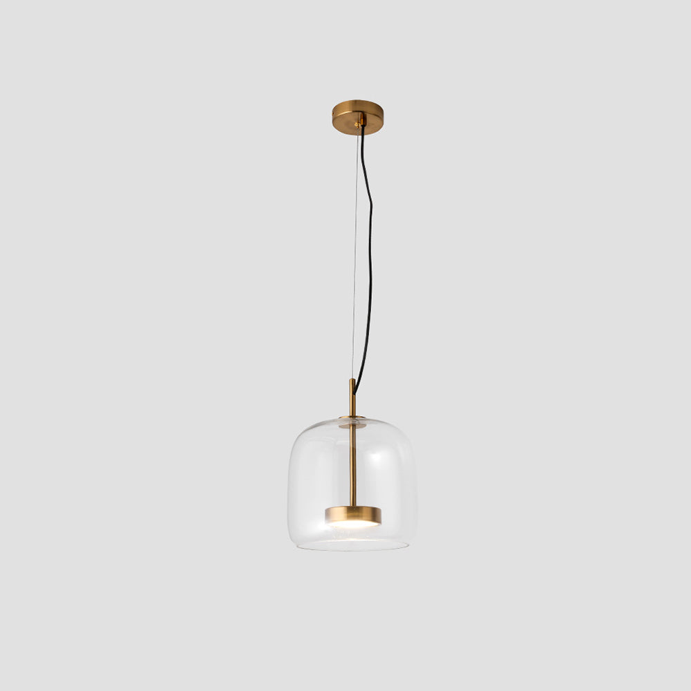 June Suspension Cylindre Moderne Verre. Claire/Grise Fumée/Ambre