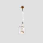 June Suspension Cylindre Moderne Verre. Claire/Grise Fumée/Ambre