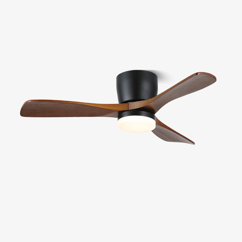 Brinor Ventilateur de Plafond Minimaliste en Bois avec Lumière