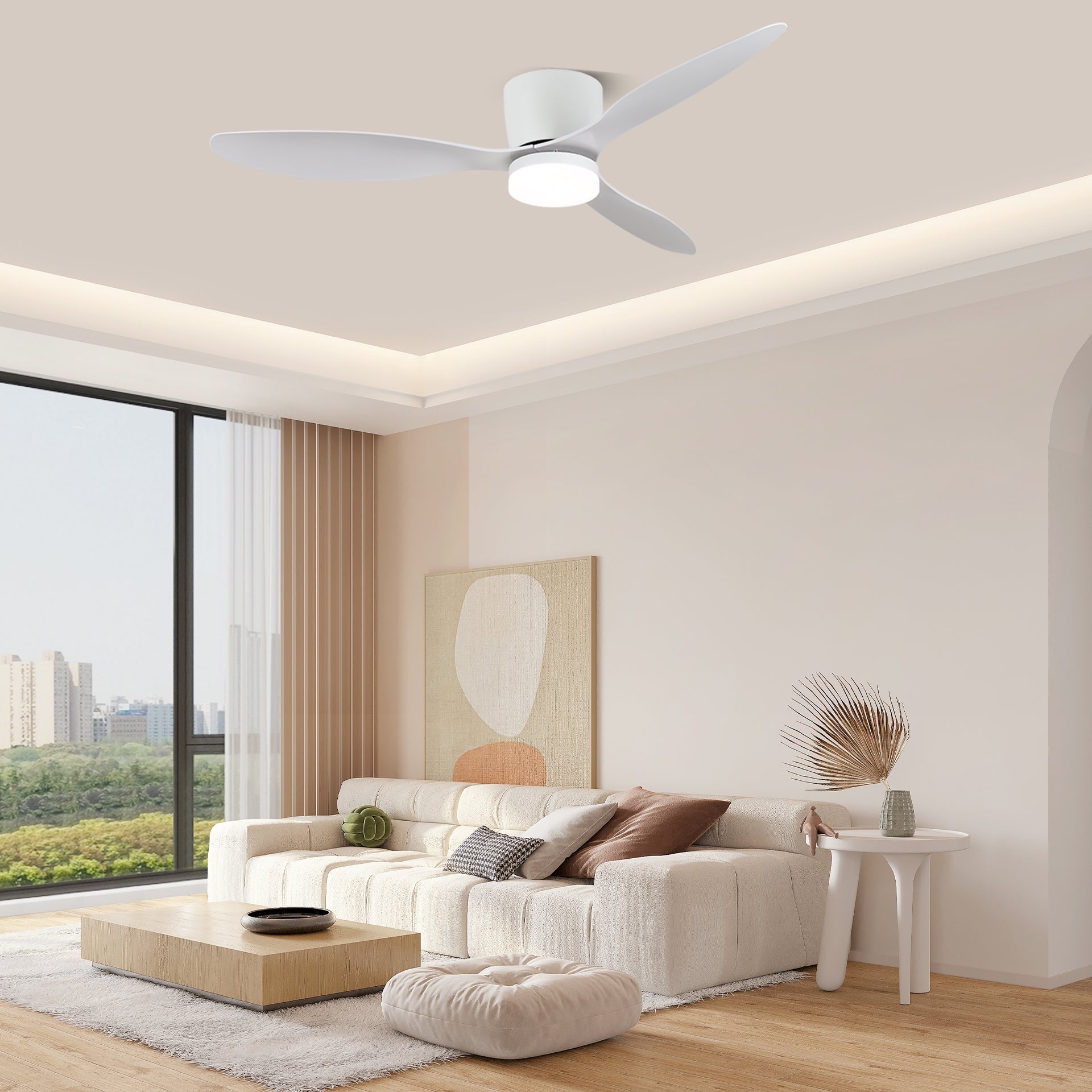 Ventilateur de plafond minimaliste Knox avec lumière