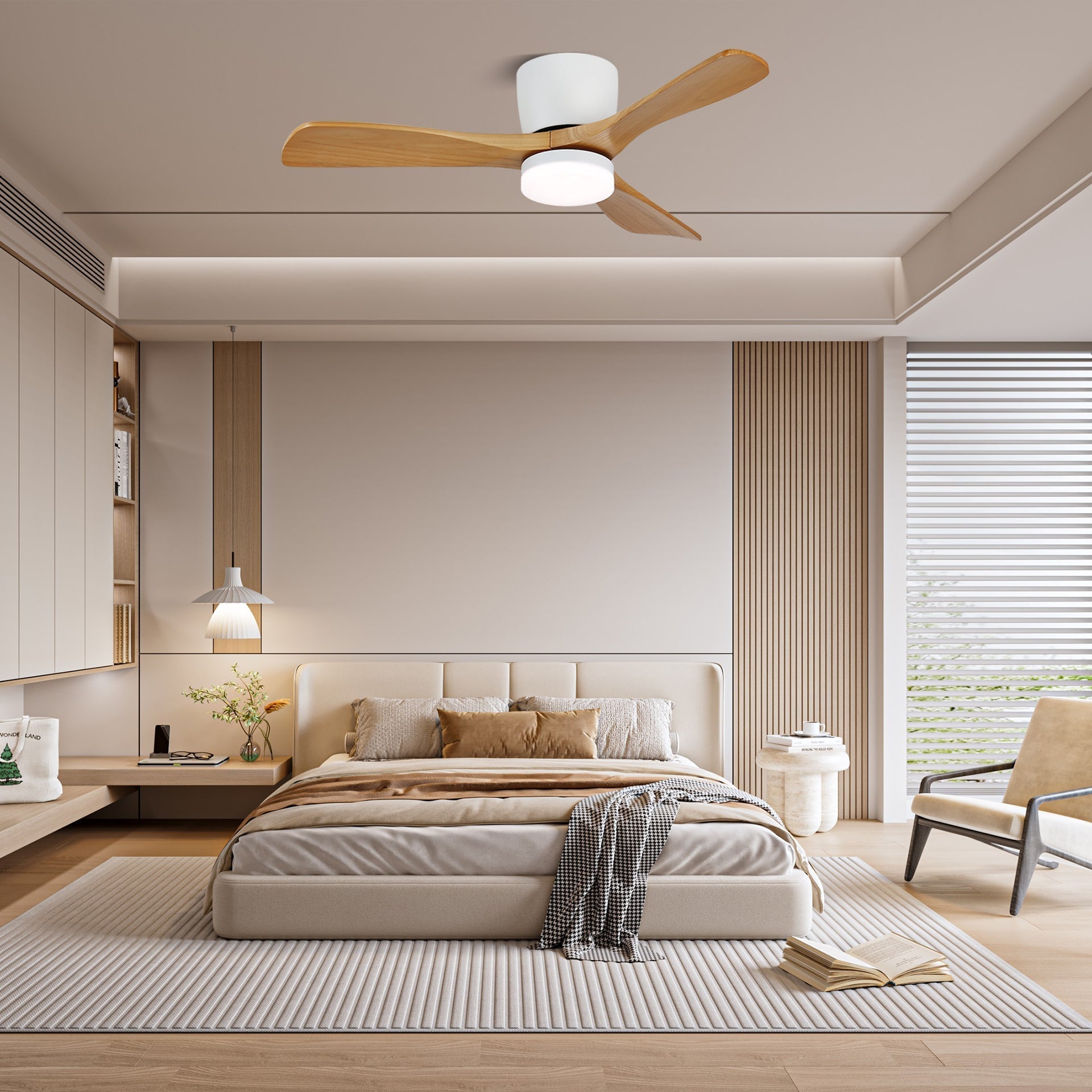 Ventilateur de plafond minimaliste Knox avec lumière