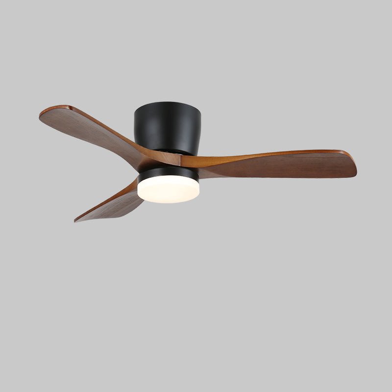 Brinor Ventilateur de Plafond Minimaliste en Bois avec Lumière
