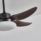 Zerith Ventilateur de Plafond Moderne en Bois avec Lumière