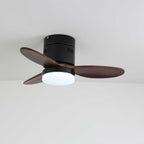 Eris Ventilateur de plafond lumineux minimaliste en bois