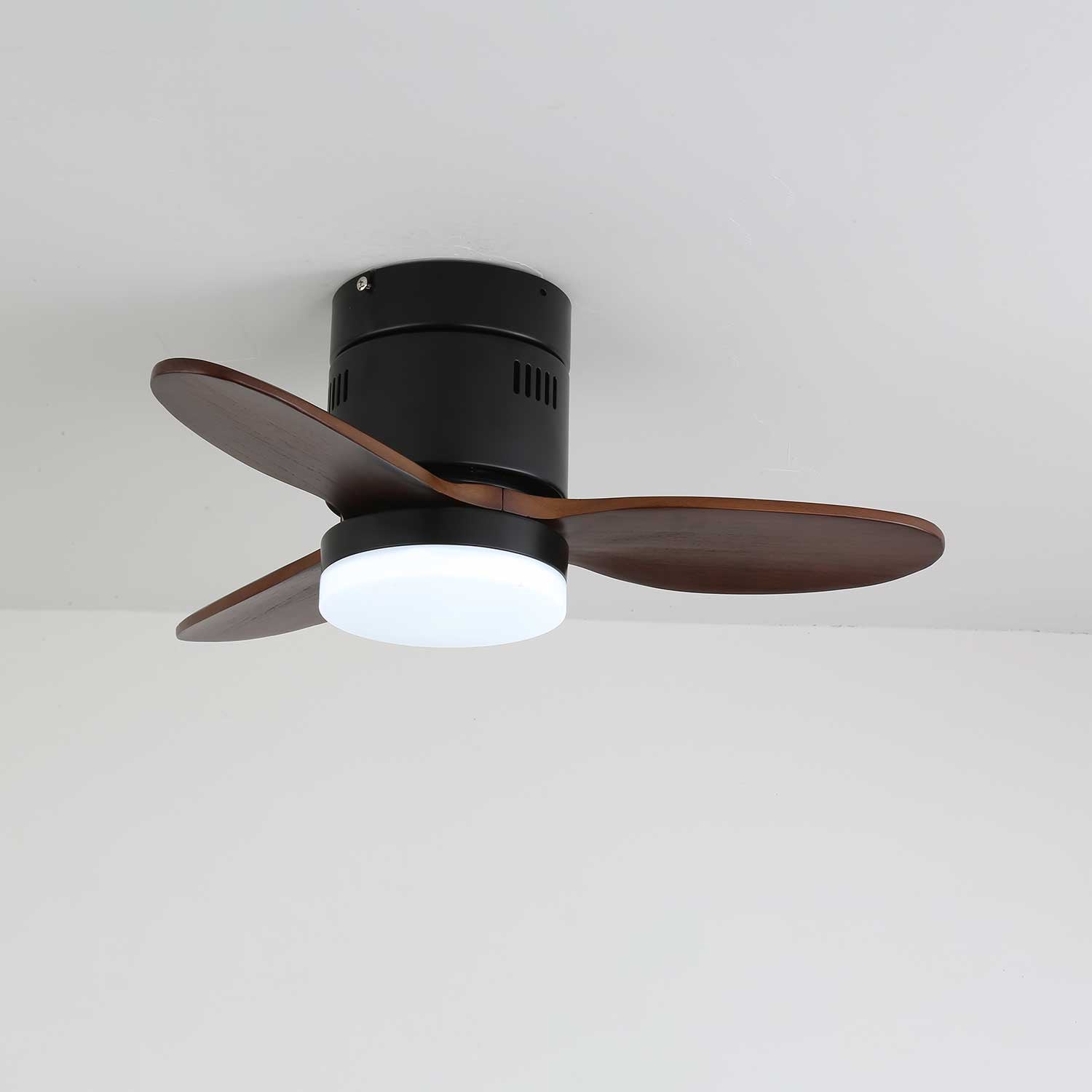 Eris Ventilateur de plafond lumineux minimaliste en bois