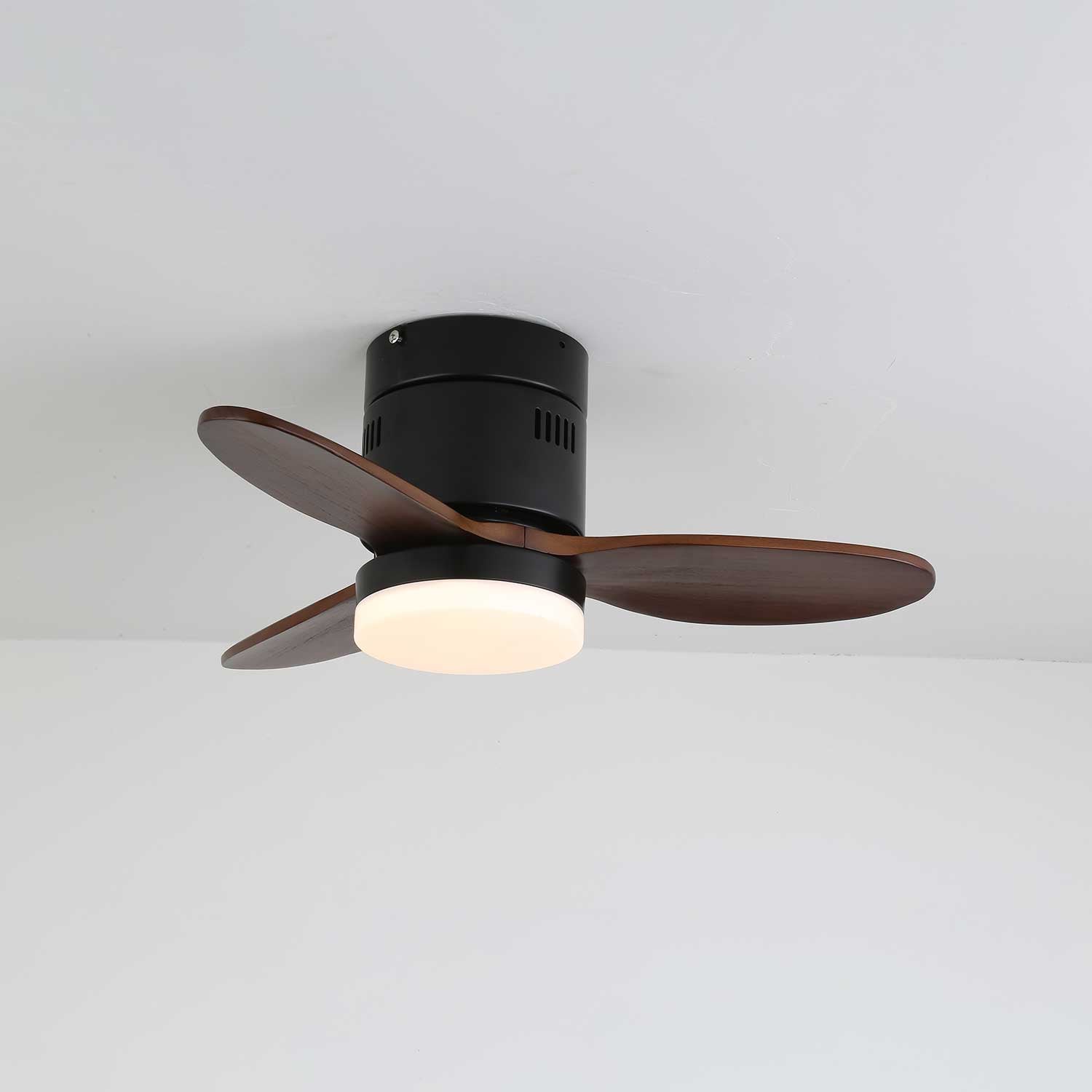 Eris Ventilateur de plafond lumineux minimaliste en bois