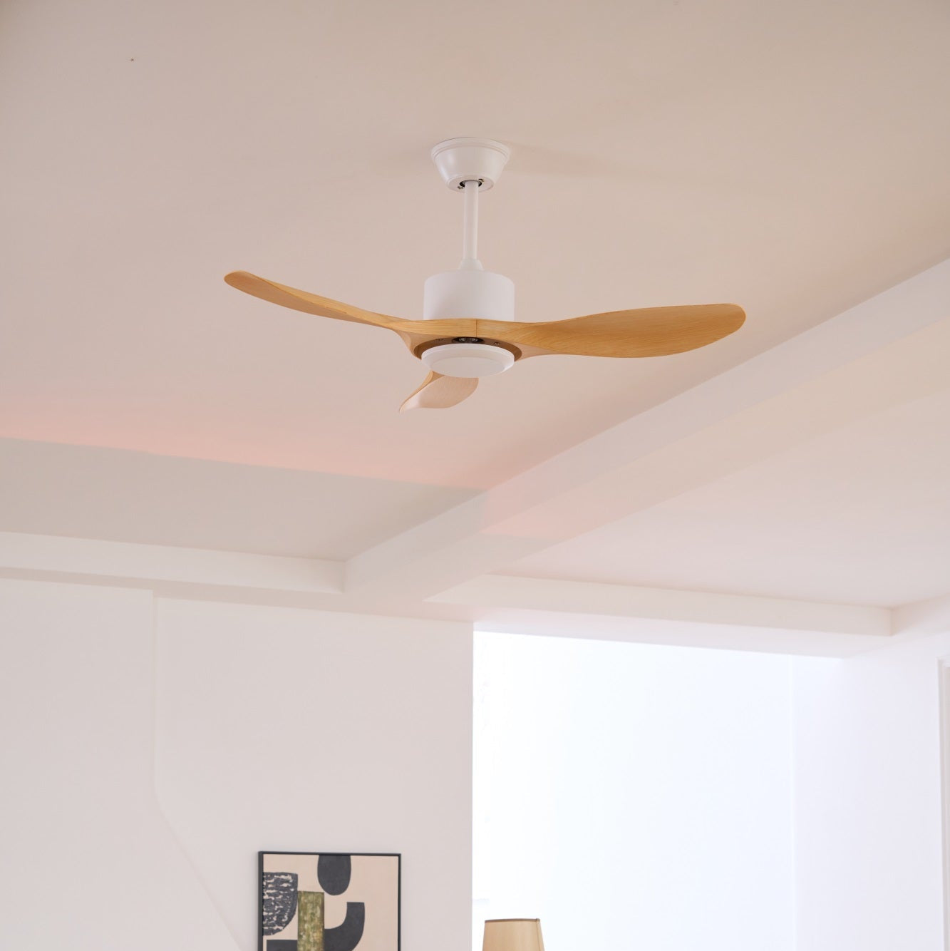 Ventilateur de plafond Meren en bois minimaliste