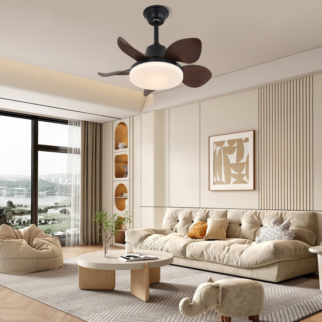 Plafonnier Ventilateur Veyra Moderne en Bois