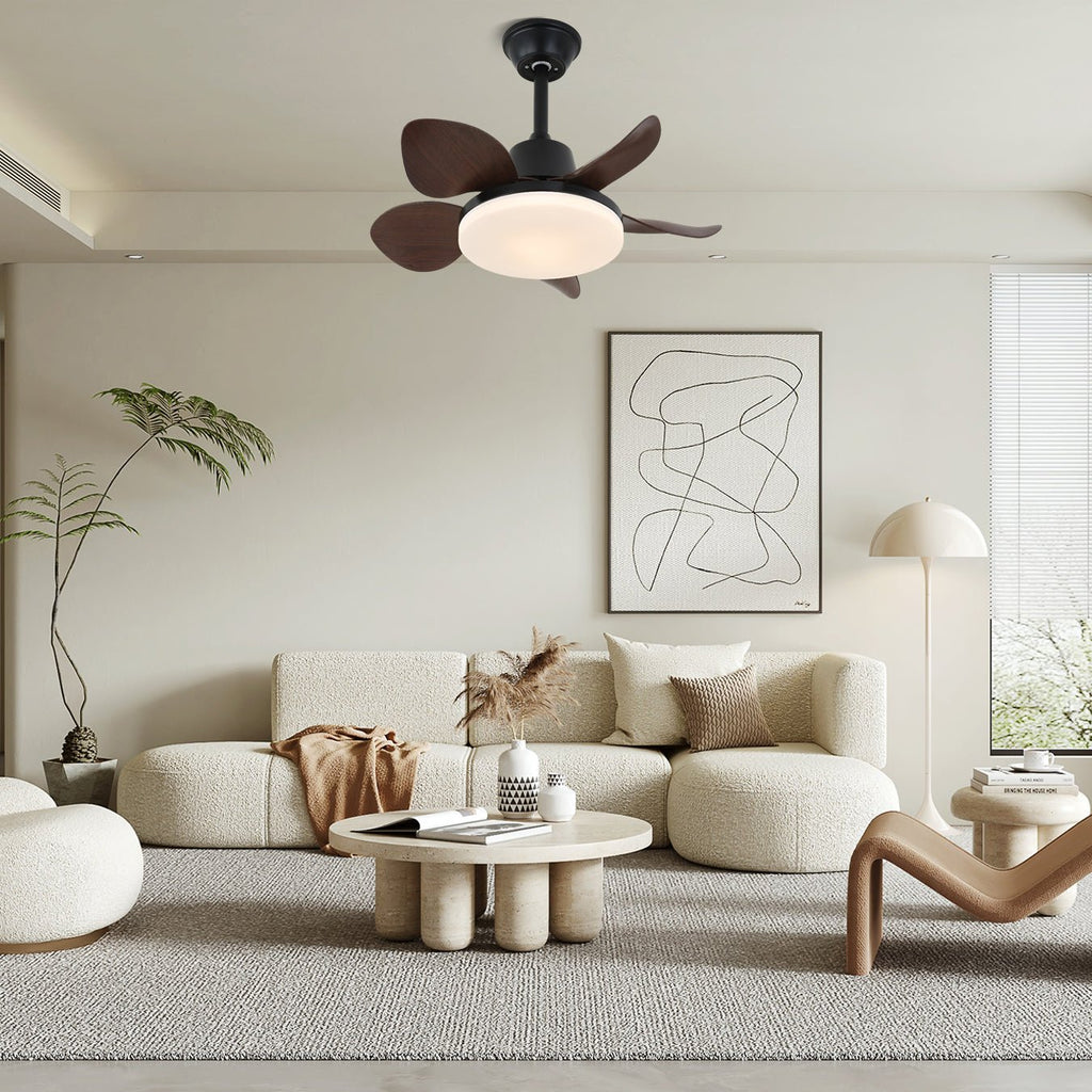Plafonnier Ventilateur Veyra Moderne en Bois