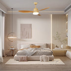 Plafonnier ventilateur Arysen minimaliste en bois