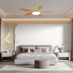 Plafonnier ventilateur Arysen minimaliste en bois
