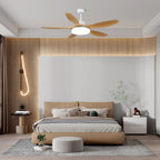 Plafonnier ventilateur Arysen minimaliste en bois