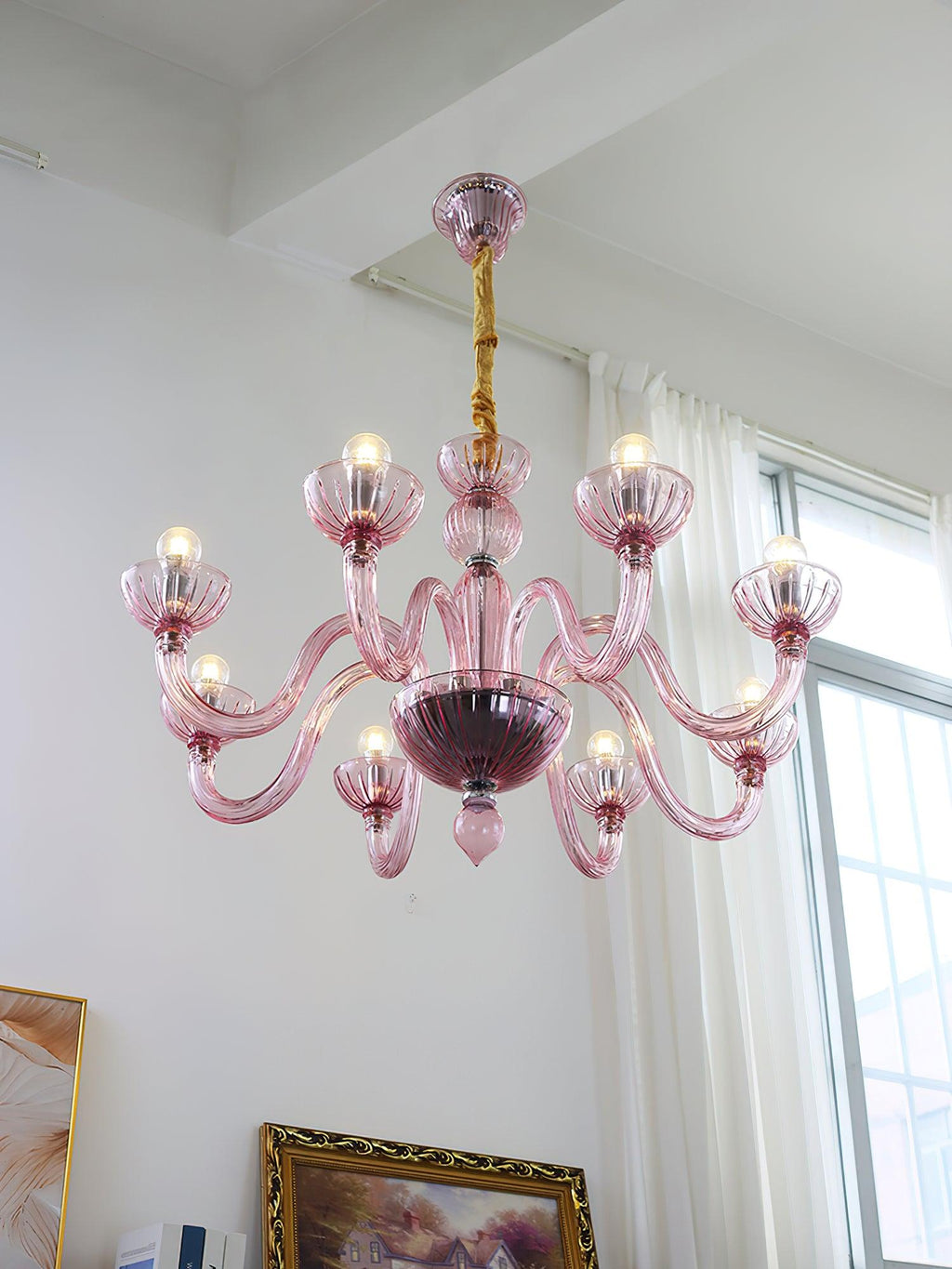 Lustra Lustre En Verre De Murano Élégant Fait Main