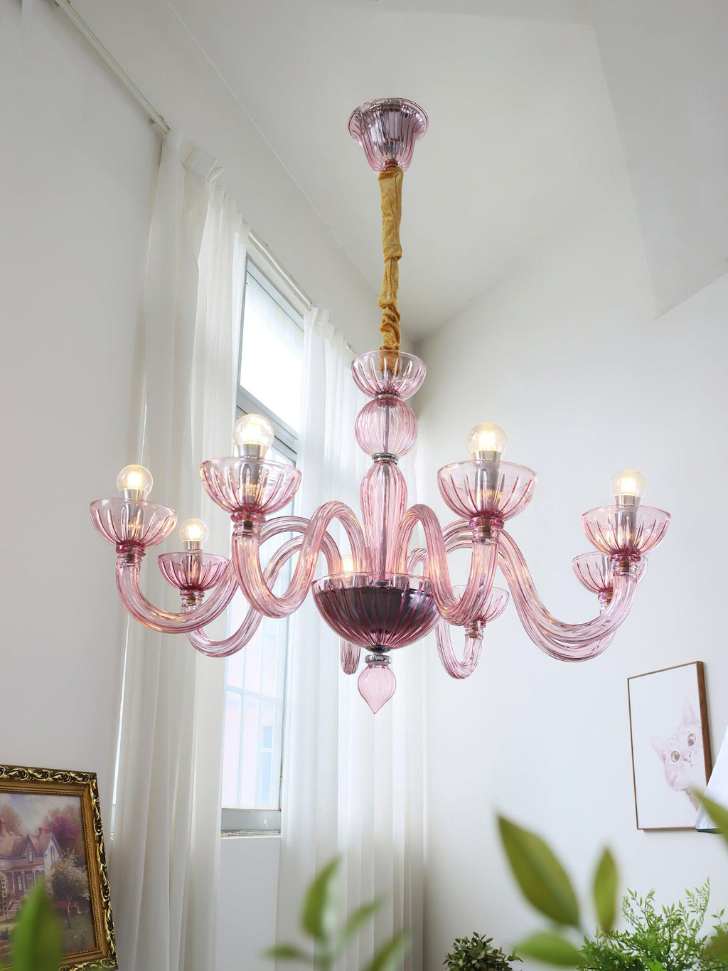 Lustra Lustre En Verre De Murano Élégant Fait Main