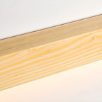 Lustra Applique Murale Linéaire Bois et LED Design Minimaliste