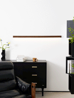 Lustra Applique Murale Linéaire Bois et LED Design Minimaliste