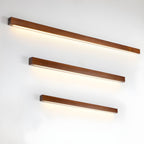 Lustra Applique Murale Linéaire Bois et LED Design Minimaliste