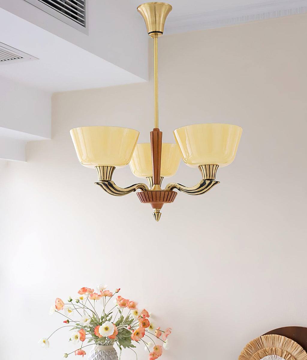 Lustra Lustre Vintage à Abat-jour Évasé