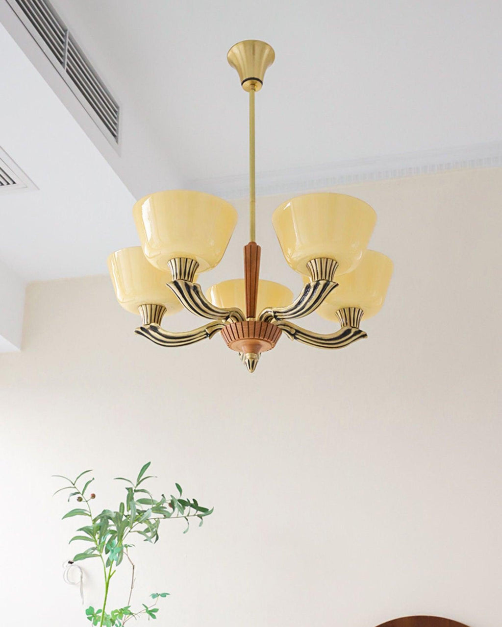 Lustra Lustre Vintage à Abat-jour Évasé