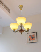 Lustra Lustre Vintage à Abat-jour Évasé