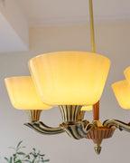 Lustra Lustre Vintage à Abat-jour Évasé