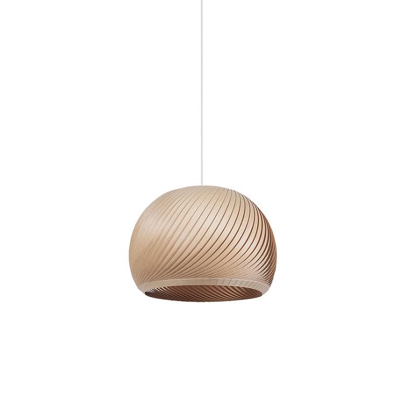 Spiral Lampe Suspension en Bois Vintage