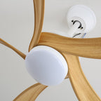 Plafonnier Ventilateur Sylven Moderne en Bois