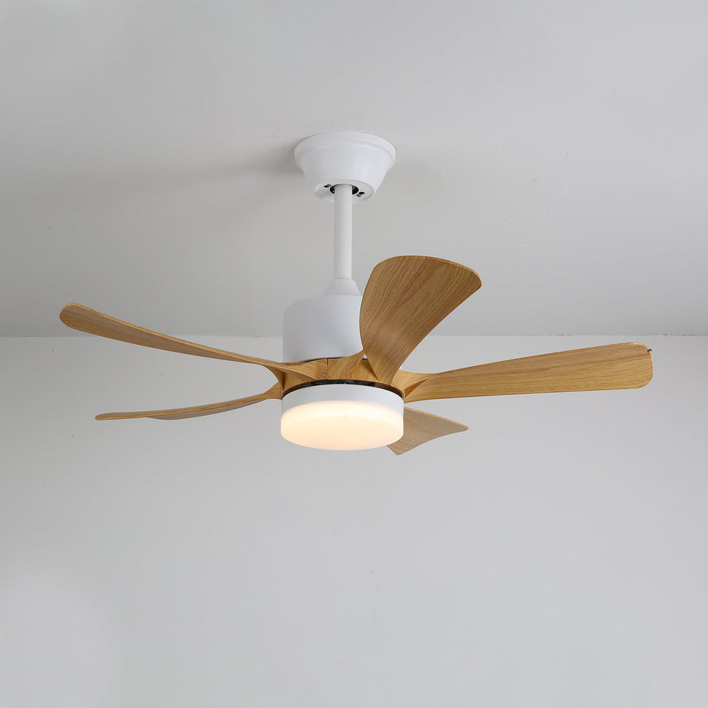Plafonnier Ventilateur Sylven Moderne en Bois