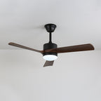 Ventilateur de plafond moderne en bois avec lumière Evraeis