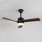 Ventilateur de plafond moderne en bois avec lumière Evraeis