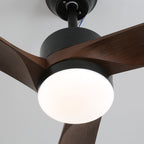 Ventilateur de plafond moderne en bois avec lumière Evraeis