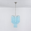 Aurora Lustre Azzura En Verre De Murano Tubes Style Côtier