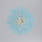 Aurora Lustre Azzura En Verre De Murano Tubes Style Côtier