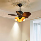 Plafonnier Ventilateur Nerina en Verre Tropical