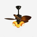 Plafonnier Ventilateur Nerina en Verre Tropical