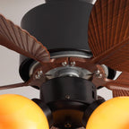 Plafonnier Ventilateur Nerina en Verre Tropical