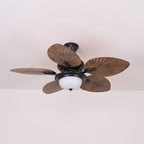 Plafonnier ventilateur Virel en bois tropical