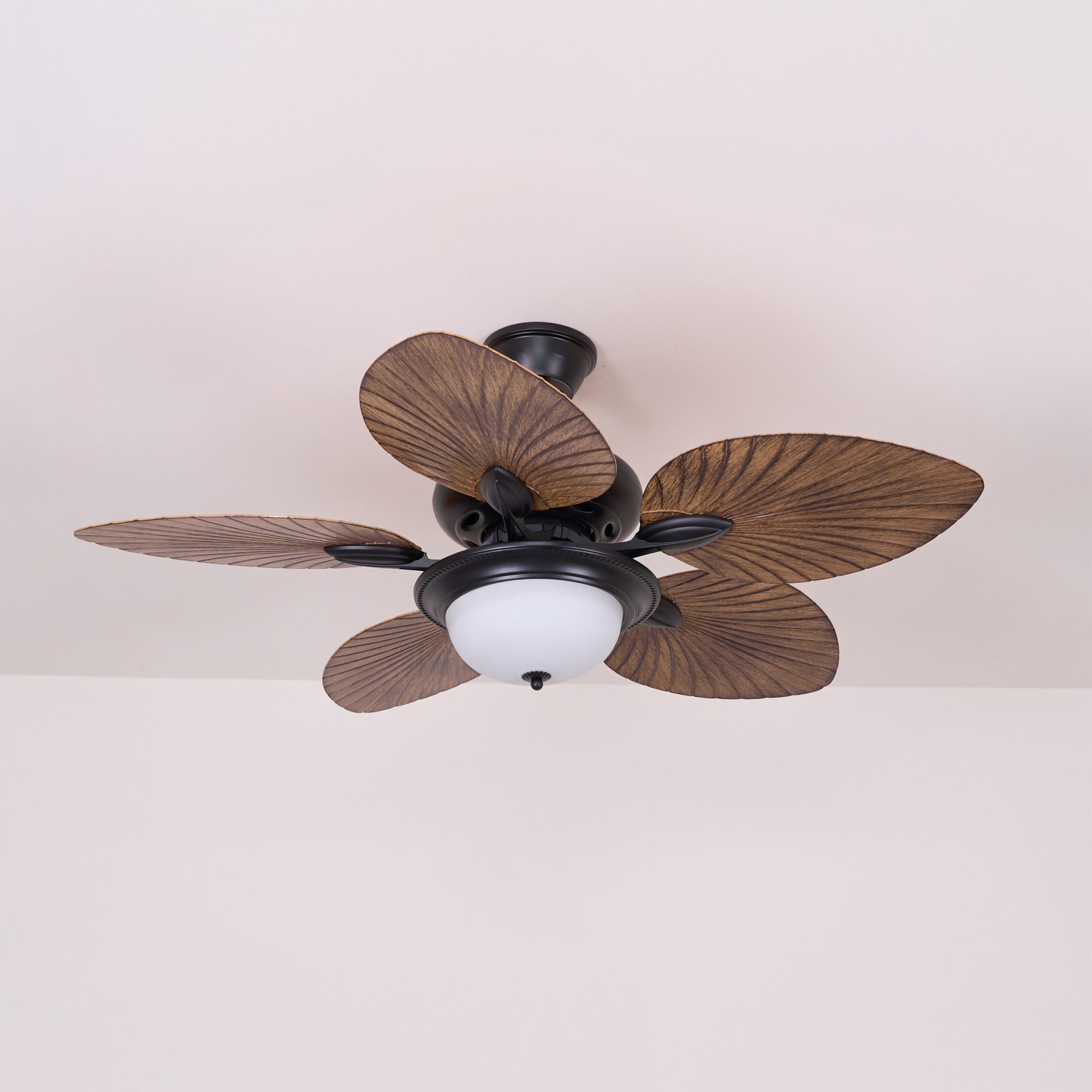 Plafonnier ventilateur Virel en bois tropical