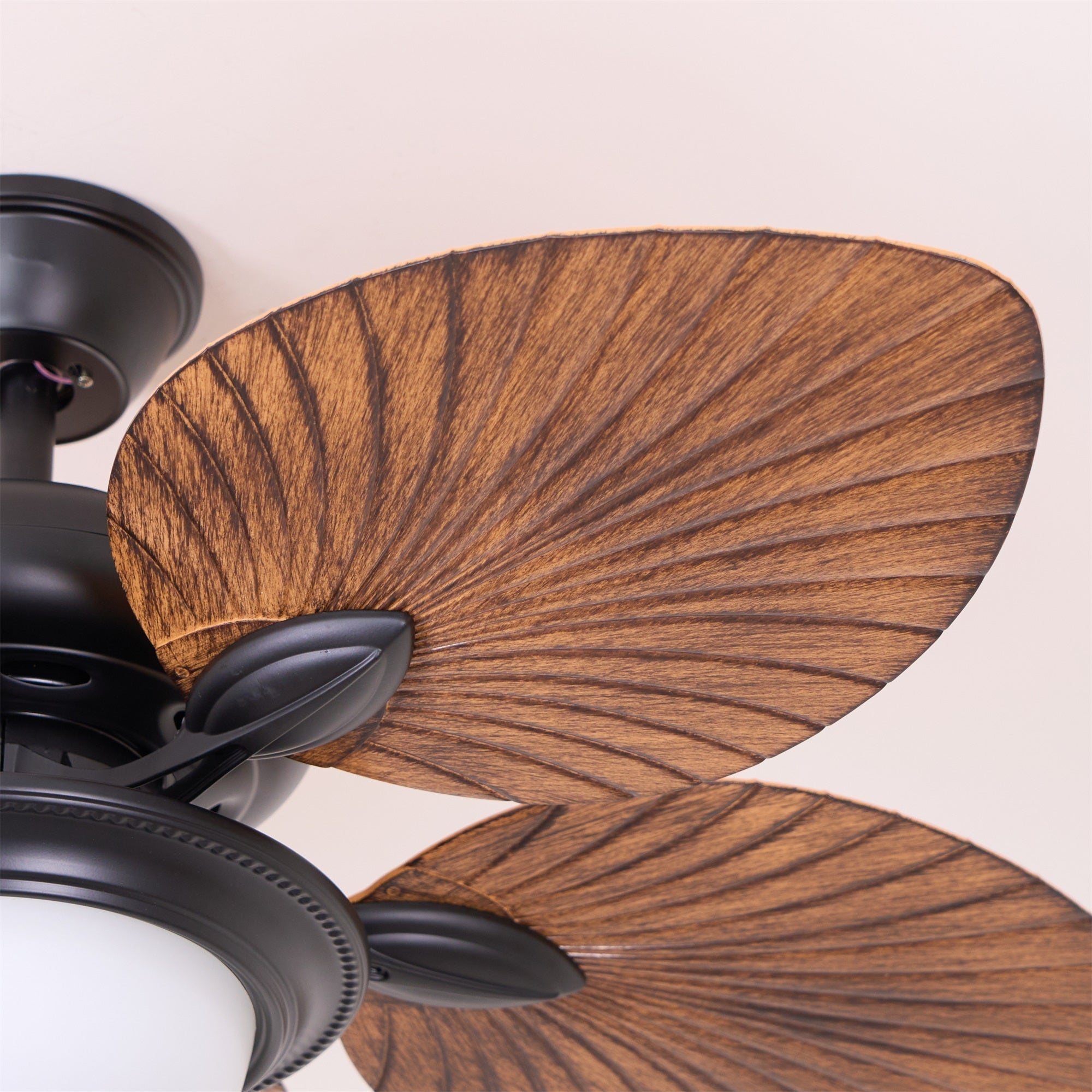 Plafonnier ventilateur Virel en bois tropical
