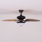 Plafonnier ventilateur Virel en bois tropical