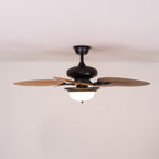 Plafonnier ventilateur Virel en bois tropical