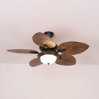 Plafonnier ventilateur Virel en bois tropical