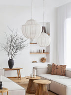 Eraeyra Lampe Suspension en Tissu Maille d'Élégance Premium